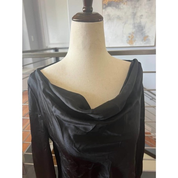 Cinq a Sept Rue Sequin Accent Cowl Neck Silk Blouse - Picture 4 of 11